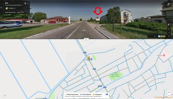 Billboard A in Ratne, 3х6  m. RATNE st. Central'na, Avtostancia, trasa na Brest A st scheme