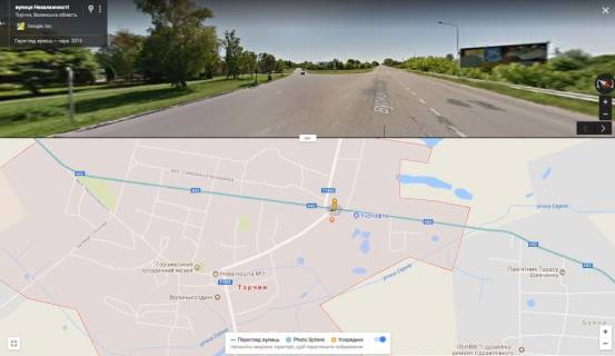 Billboard A in Torchin, 3х6  smt. Torcin st. Luc'ka - v,izd v misto zi storoni Luc'ka A st scheme