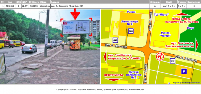 Billboard  in Drogobich st. V. Velikogo (bila bud. 24) Photo 1