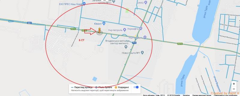 Billboard B in Kovel, 3х6  st. Varsavs'ka (AZS, TC Uvant) trasa Kiiv-Agodin  v'izd v misto z Agodina B st scheme