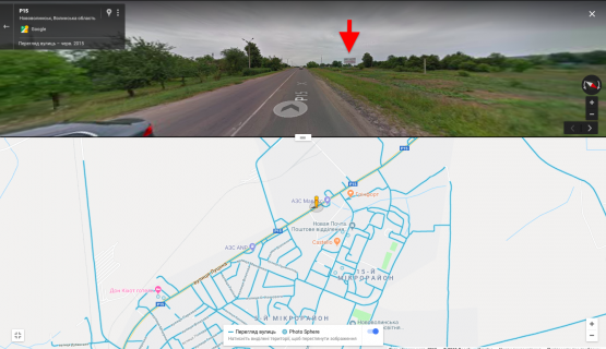 Billboard A in Novovolinsk, 3х6  m. Novovolins'k, st. Luc'ka A st   v'izd  v misto zi storoni Volodimira scheme