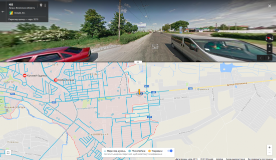Billboard B in Lutsk, 3х6  st. Rivnens'ka, 2 MODERN EKSPO B st viizd  z mista na Rivne scheme