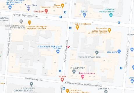 Video Billboard A in Odessa Katerinins'ka st., 37 - 381990 scheme