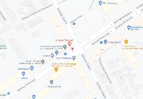 Video Billboard A in Zhytomyr, 2.32x3.14  Kiivs'ka st., 75, (rozsirenna 480h336) - 451171 scheme