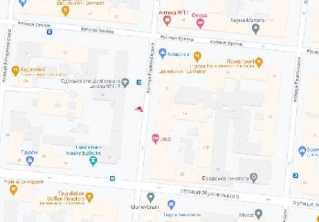 Video Billboard A in Odessa Risel'evskaa st., 20 - Bunina st. - 381874 scheme