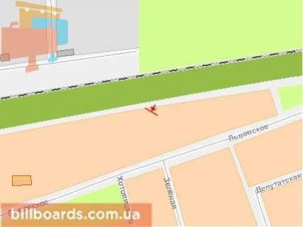 Billboard A in Khmelnitsky, Щит 3x6  Vhid-Vihid na rinok Izida, L'vivs'ke sose, viizd na L'viv scheme