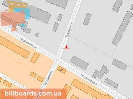 Billboard B in Khmelnitsky, Щит 3x6  Trudova st. / Cornovola st., vid centru scheme