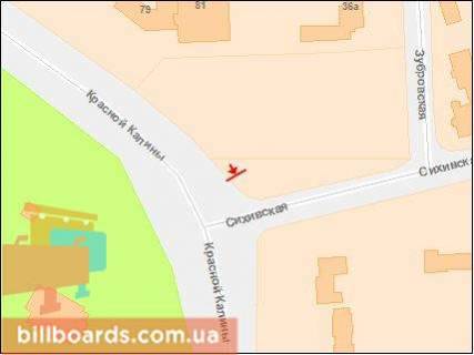 Billboard B in Lviv, Щит 3x6  Perehresta av. Cervonoi Kalini  z st. Sihivs'kou (Kinoteatr im. Dovzenka) scheme