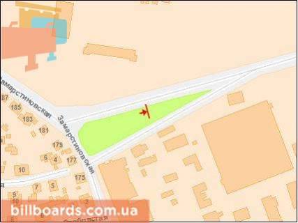 Billboard A in Lviv st. Mazepi AZS <<WOG>> (500 m. do TC "SIL'̱PO") scheme