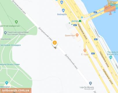 Citylight B in Kyiv, Сітілайт 1.2х1.8  Dniprovs'kij uzviz 6 scheme