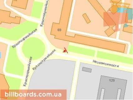 Billboard B in Chernivtsi, Щит 3x6  Nezaleznosti av.,94 scheme