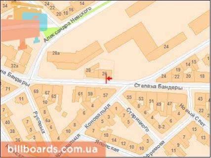 Citylight A in Lviv Bandery S. st. 26 scheme