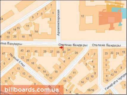 Citylight A in Lviv Bandery St. st., 33 scheme