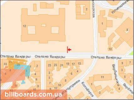 Citylight A in Lviv Bandery S. st., v zone perekrestka s Professorskoj st. scheme