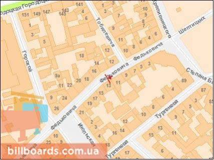 Citylight B in Lviv, Сітілайт 1.2х1.8  Fed'kovica, 13. scheme