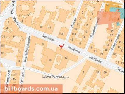 Citylight A in Lviv, 1.2х1.8  Zelena, 12 (u zoni perehr. Z st. S.Palia ta st. Konopnic'koi). scheme