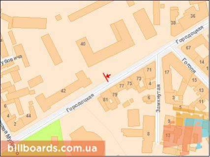 Citylight B in Lviv, Сітілайт 1.2х1.8  Vst.Gorodoc'ka 40, misce No1. scheme