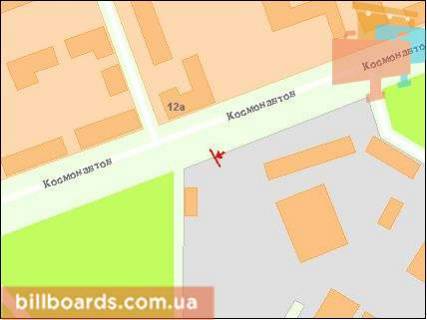 Billboard B in Mykolaiv Kosmonavtov st., - 28 Armii st. scheme