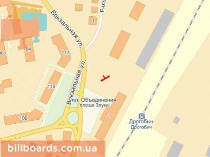 Billboard A in Drogobich Vokzal'naa st. sprava scheme