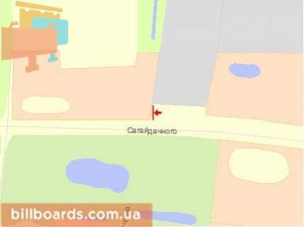 Billboard A in Kovel, Щит 3x6  Sagajdacnogo st., 7a, iz centru scheme