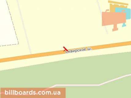 Billboard B in Bila Tserkva, Щит 3x6  Skvirs'ke sose, na v`izdi do Biloi Cerkvi, z boku m.Skvira, v rajoni parku Oleksandria scheme