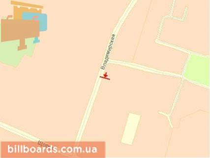 Billboard B in Kovel, Щит 3x6  Volodimirs'ka st., 87 scheme