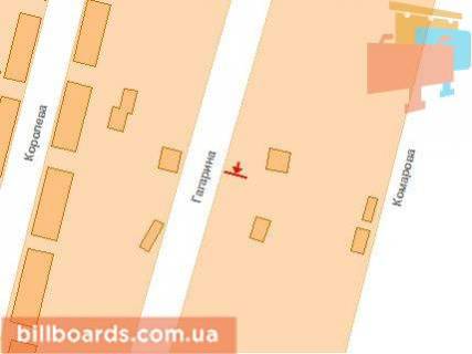 Billboard B in Chernihiv, Щит 3x6  1-Travna st., 263 scheme