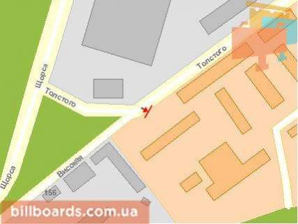 Billboard A in Chernihiv, Щит 3x6  Tolstogo st., 150 scheme