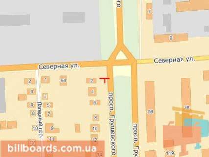 Billboard B in Kam'yanets-Podilsky, Щит 3x6  Grusevskogo av. / 100m do st.Severnaa !!! Razmer 5970h2970 mm !!! scheme