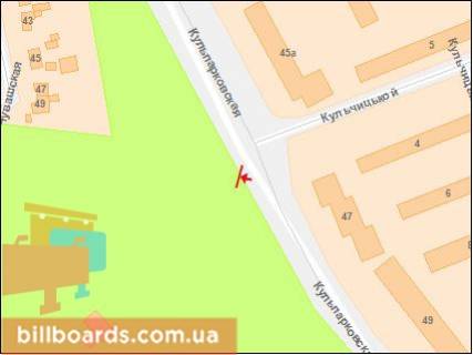 Billboard B in Lviv, Щит 3x6  Vigovs'kogo st. / Kul'cic'koi O st., do st. Lubins'koi scheme