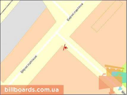Billboard B in Kherson, Щит 3x6  Miru st. / Berislavs'ke sose scheme