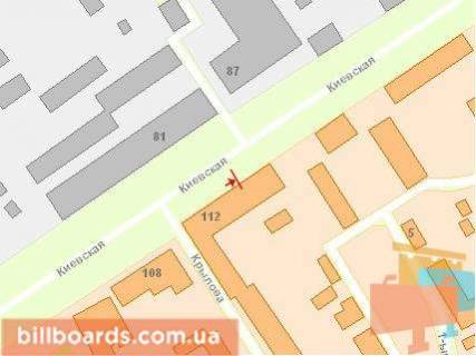 Billboard A in Zhytomyr Kievskaa st. 112, iz centra scheme