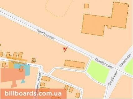 Billboard A in Khmelnitsky, Щит 3x6  Pribuz'ka st. / Svobodi st.! Uvaga, rozmir 6030h3000! scheme