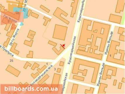Billboard A in Chernivtsi, Щит 3x6  Geroiv Majdanu st. (Cervonoarmijs'ka) / Kosmodem'ans'koi Z st., z centra scheme