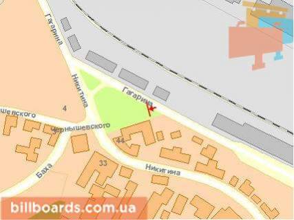 Billboard B in Chernivtsi, Щит 3x6  Gagarina st., 27, z centru scheme