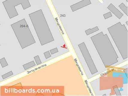 Billboard A in Chernivtsi, Щит 3x6  Golovna st. / Entuziastiv st., z centru scheme