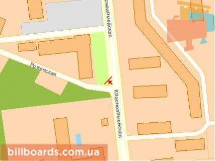 Billboard B in Chernivtsi, Щит 3x6  Geroiv Majdanu st. (Cervonoarmijs'ka), 230, v centr scheme