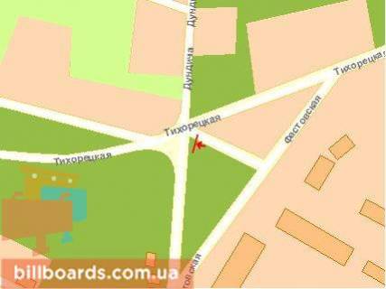 Billboard B in Chernivtsi, Щит 3x6  Sicovih stril'civ st. / Fastivs'ka st., v`izd v misto scheme