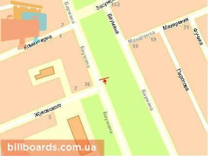 Billboard A in Sumi Baumana st. iz centra scheme