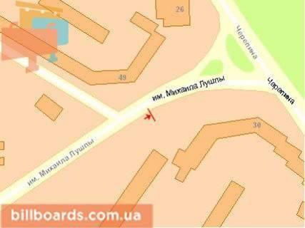 Billboard A in Sumi, Щит 3x6  Luspi M pr, niznij, z centru scheme