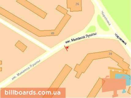 Billboard B in Sumi, Щит 3x6  Luspi M pr, niznij, v centr scheme