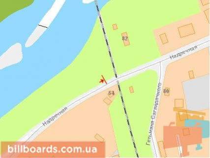 Billboard B in Ivano-Frankivsk, Щит 3x6  Nadricna st., za z / d pereizdom, do pereizdu scheme