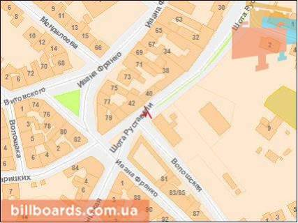 Citylight A in Lviv, Сітілайт 1.2х1.8  Rustaveli S. st., 42 scheme