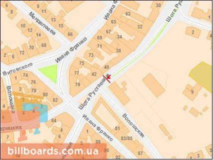 Citylight B in Lviv, Сітілайт 1.2х1.8  Rustaveli S. st., 42 scheme