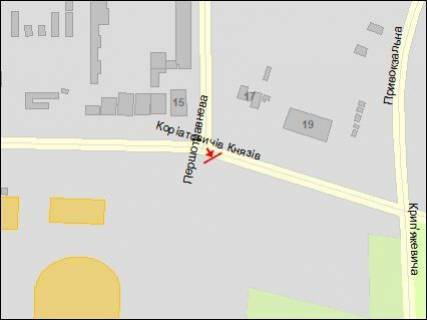 Billboard A in Kam'yanets-Podilsky, Щит 3x6  Pervomajskaa st., rynok, vokzal  !!! Razmer 3010h6020 mm !!! scheme