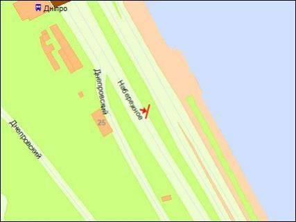 Video Billboard A in Kyiv, Цифра 2.3х3.14  Naberezne sose, st.m. Dnipro, v napramku do Mikoli Mihnovs'kogo bst. - 324990 scheme