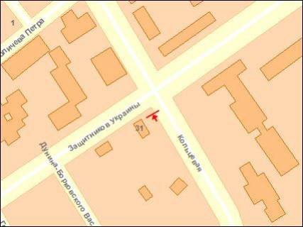 Billboard B in Chernihiv, Щит 3x6  Zahisnikiv Ukraini st. 17/Kil'ceva st. scheme