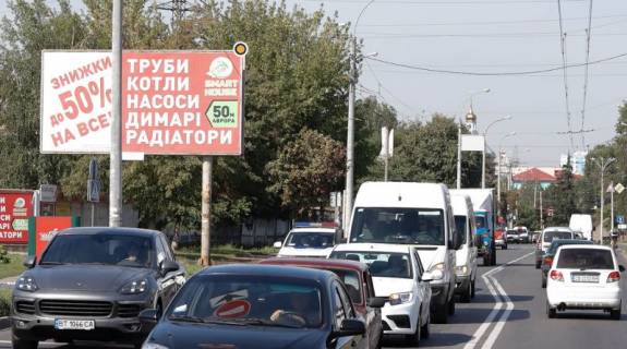 Billboard B in Chernihiv, Щит 3x6  Kozac'ka st./Instrumental'na st. (navproti avtosalonu "Reno") Photo 1