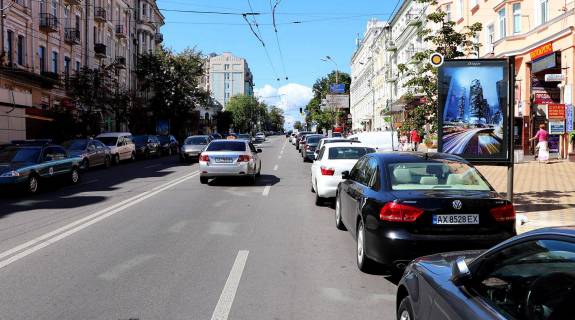 Citylight A in Kyiv, Сітілайт 1.2х1.8  Get'mana Pavla Skoropads'kogo (L'va Tolstogo) st. 6a Photo 1