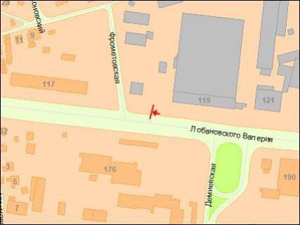 Video Billboard A in Kyiv, Цифра 2.3х3.14  Lobanovs'kogo Valeria av. 119, MAUP - 306522 scheme